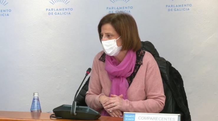 A directora de Augas de Galicia, Teresa Gutiérrez, en comisión / Europa Press