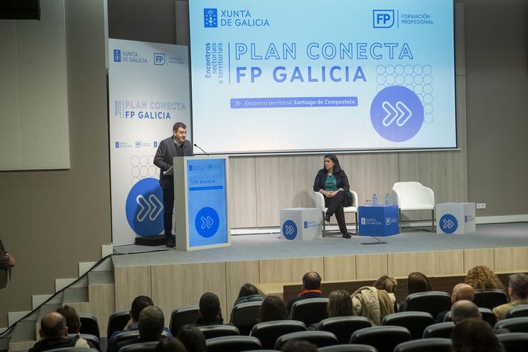 O conselleiro de Cultura, Educación, FP e Universidades, Román Rodríguez, participa no encontro territorial do Plan Conecta FP Galicia.. XUNTA - CONCHI PAZ / Europa Press