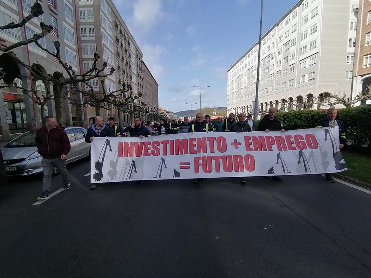 Mobilización dos traballadores de Navantia Ferrol 