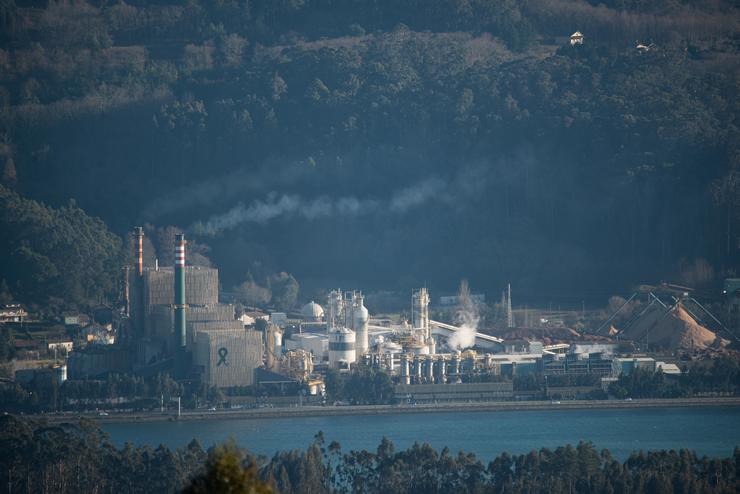 O complexo industrial de Ence na Ría de Pontevedra, a 7 de febreiro de 2023 