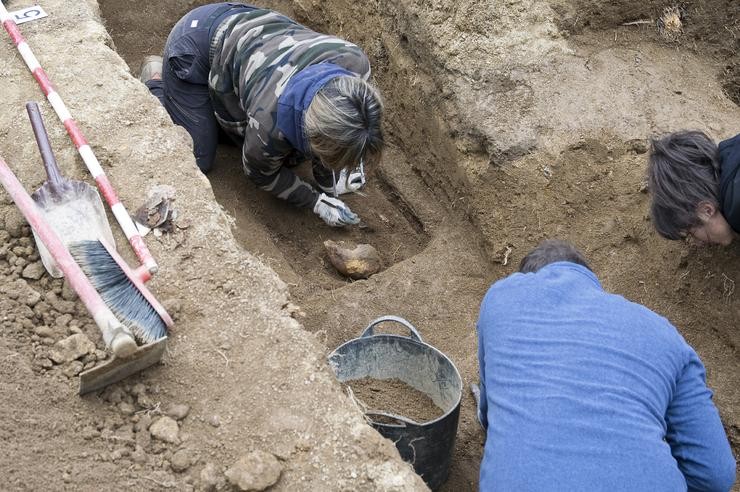 Traballos de exhumación na Fosa dos asturianos 