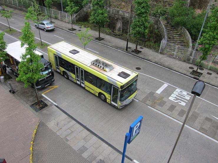 Autobús urbano en Santiago. EUROPA PRESS - Arquivo 