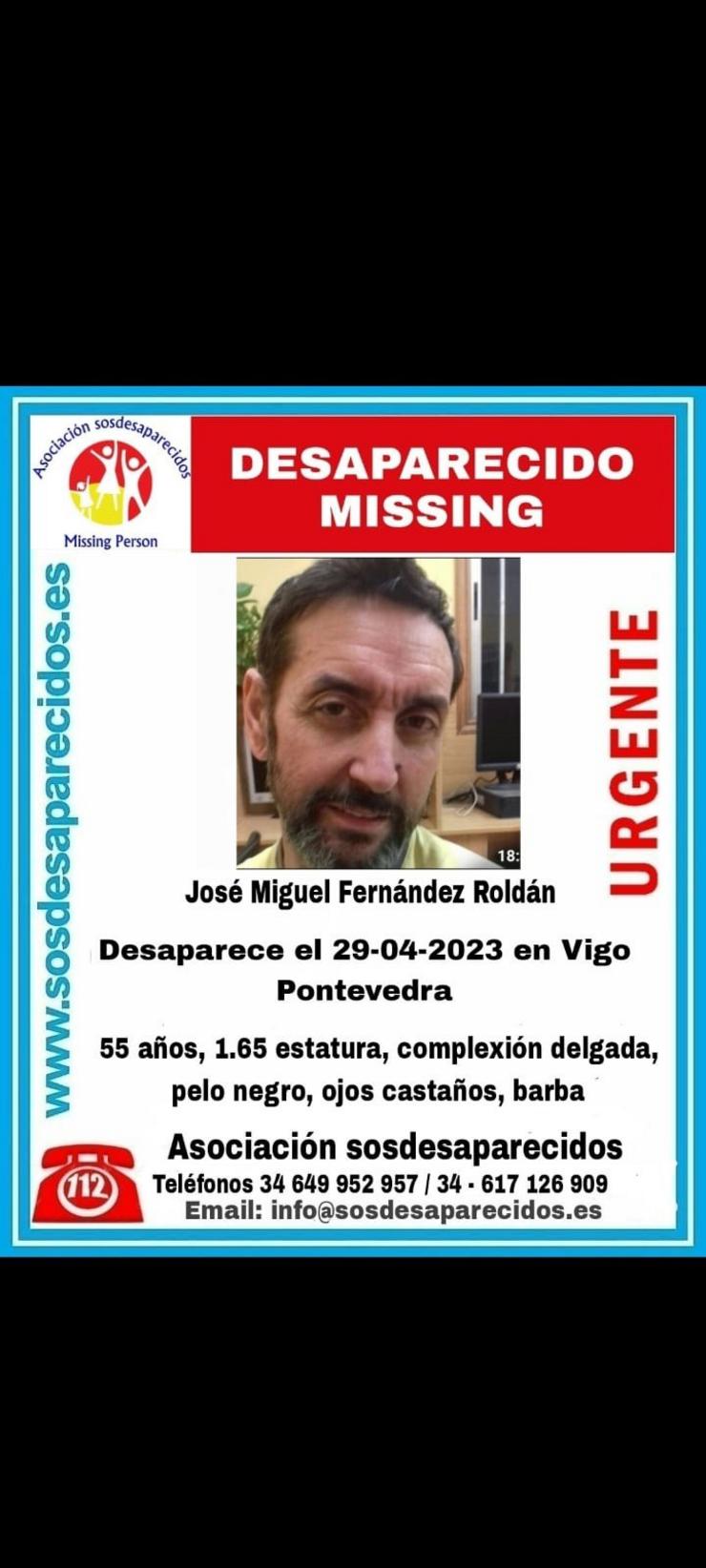 Alerta pola desaparición dun veciño de Vigo, cuxo cadáver foi localizado 11 días despois, nun escampado.. SOS DESAPARECIDOS / Europa Press