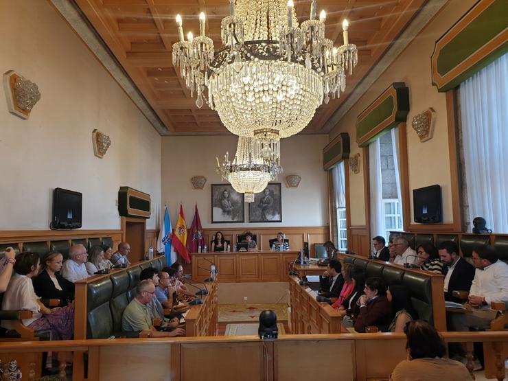 Pleno do Concello de Santiago presidido pola alcaldesa, Goretti Sanmartín 