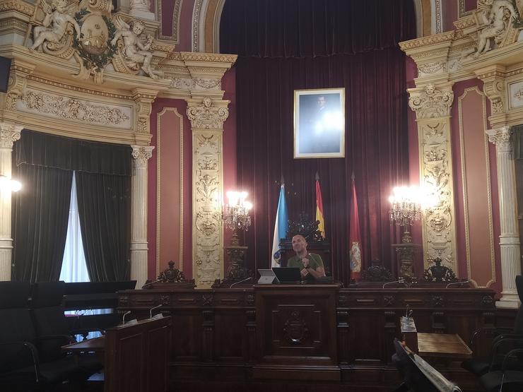O alcalde de Ourense, Gonzalo Pérez Jácome, en rolda de prensa 