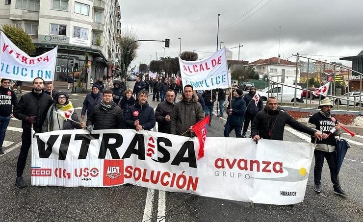 Imaxe dunha manifestación de traballadores de Vitrasa / COMITÉ DE VITRASA