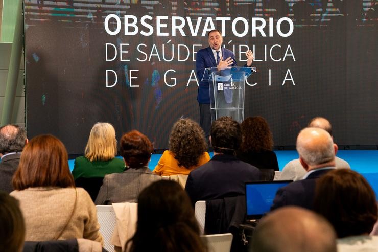 O conselleiro de Sanidade, Xullo García Comesaña, presenta o Observatorio de Saúde Pública de Galicia.. XUNTA 
