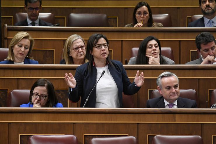 A deputada Ana Belén Vázquez Blázquez, intervén durante unha sesión plenaria, no Congreso dos Deputados, a 20 de febreiro de 2024, en Madrid (España).. Fernando Sánchez - Europa Press 