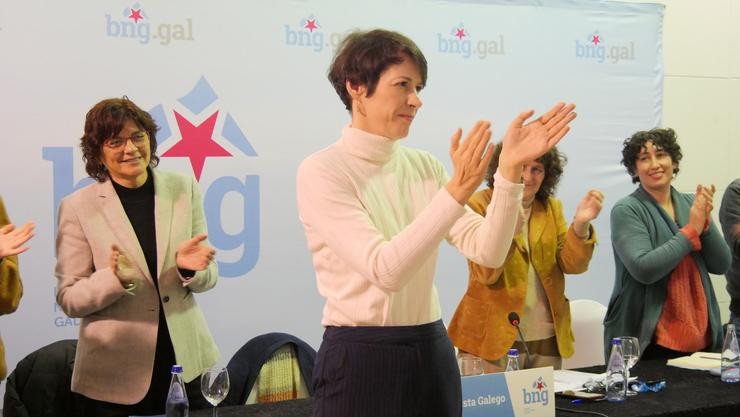A portavoz nacional do BNG, Ana Pontón, ante o Consello Nacional.. BNG 