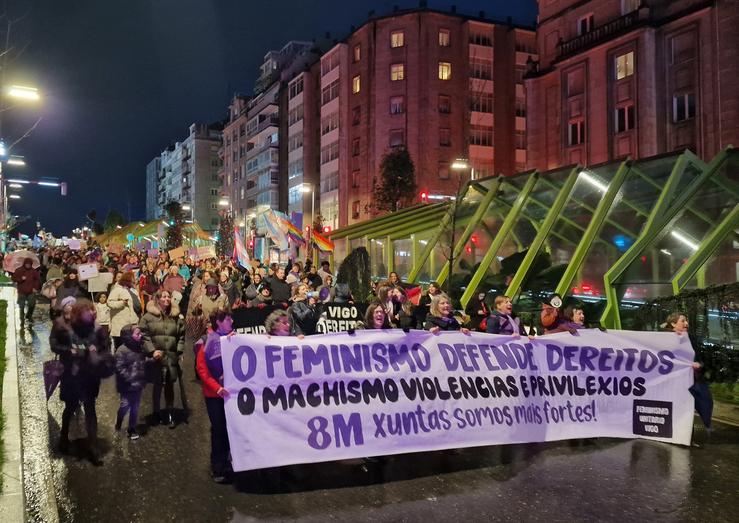 Imaxe da manifestación do 8M en Vigo.. PEDRO DAVILA-EUROPA PRESS
