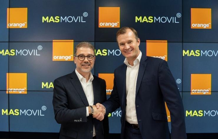 Arquivo - Ludovic Pech, conselleiro delegado de Orange España, e Meinrad Spenger, conselleiro delegado de MásMóvil asinaron a constitución da nova 'joint venture'. ORANGE E MÁSMÓVIL - Arquivo 