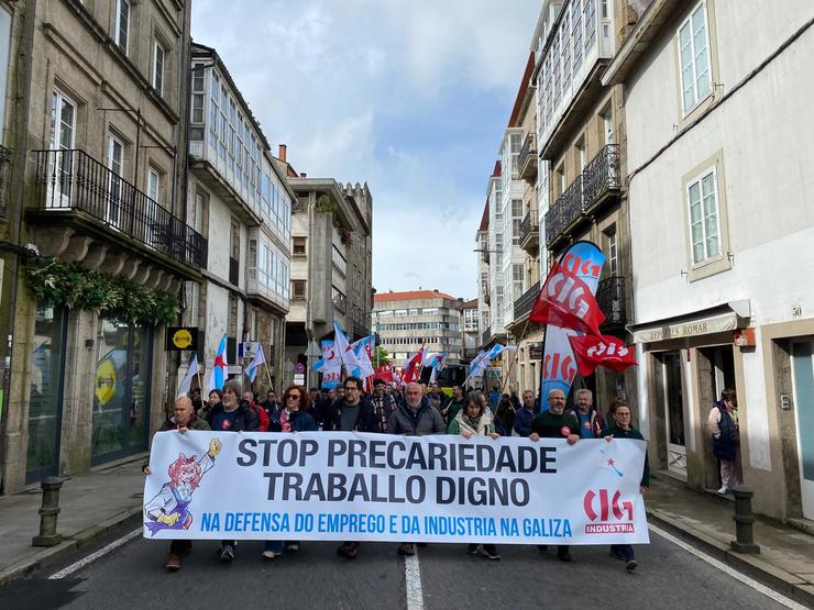 Manifestación dos traballadores da industria / Europa Press