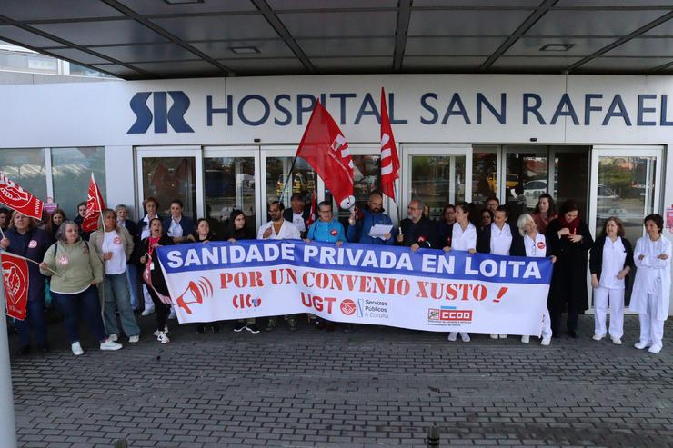 Protesta de persoal da sanidade privada. CIG / Europa Press
