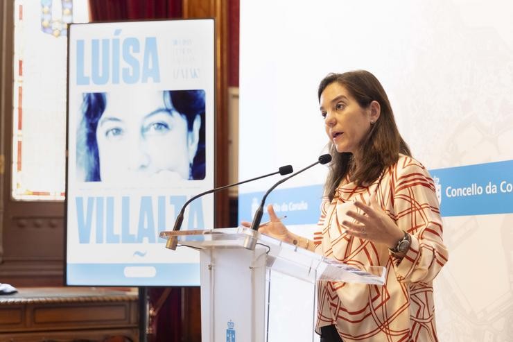 A alcaldesa da Coruña, Inés Rei, en rolda de prensa. ANDY PÉREZ / Europa Press